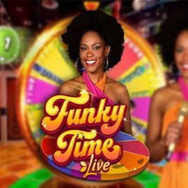 Funky Time slot logo by Evolution at Bof Casino